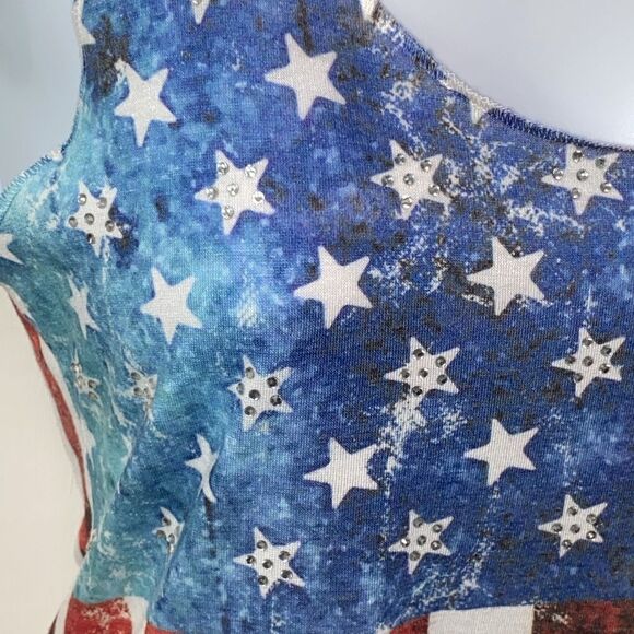 IFSE Las Vegas American Flag Lace Racerback Top Size Small - Picture 5 of 11